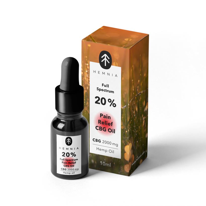 Hemnia Full Spectrum CBG Oil – 20% CBG Hemp; 5% CBD (2000 mg, 10 ml)