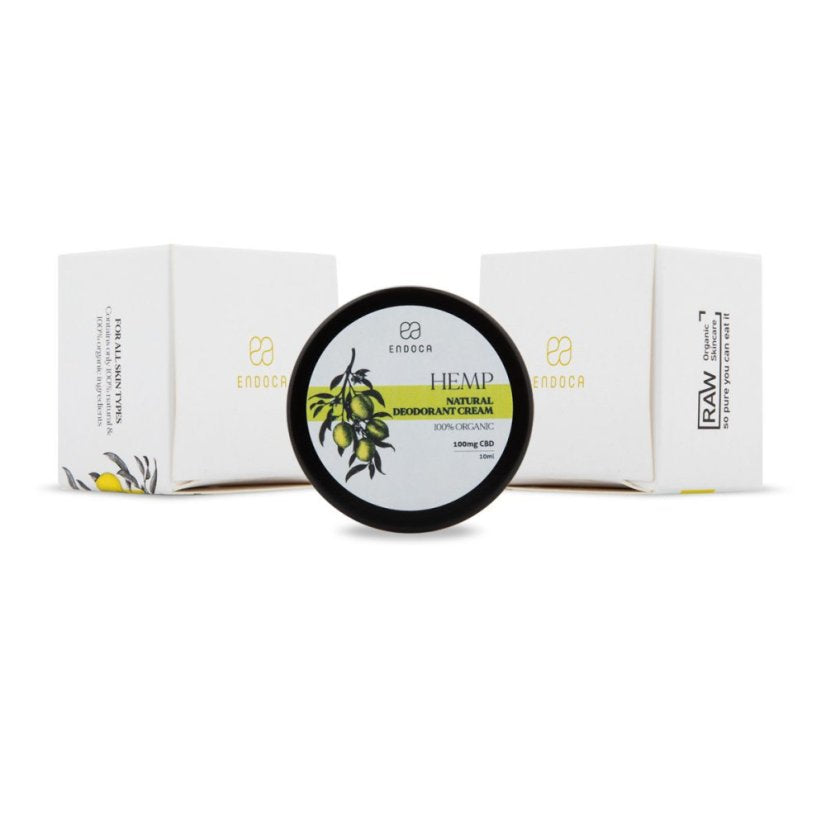 Endoca Natural Deodorant Cream – 100 mg CBD (10 ml)