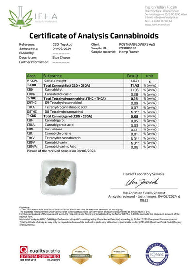 Danish Blue Cheese CBD Top Bud CBD: 11.43%