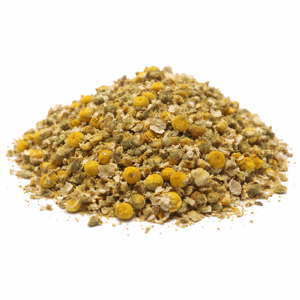 Chamomile flower tea with CBD