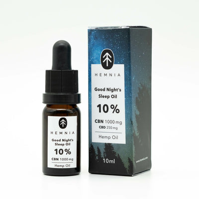 Hemnia Hemp oil 10%, 1000 mg CBN, 250 mg CBD, 10 ml