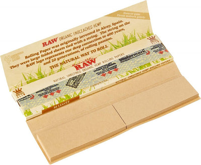 RAW Organic Hemp Connoisseur King Size Slim + Tips – 24 pcs.