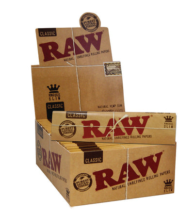 RAW Classic King Size Slim Rolling Papers – 110 mm (50 pcs. per box)