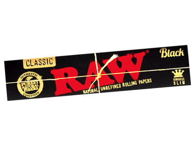 RAW Black Kingsize Slim Rolling Papers – 50 stk.