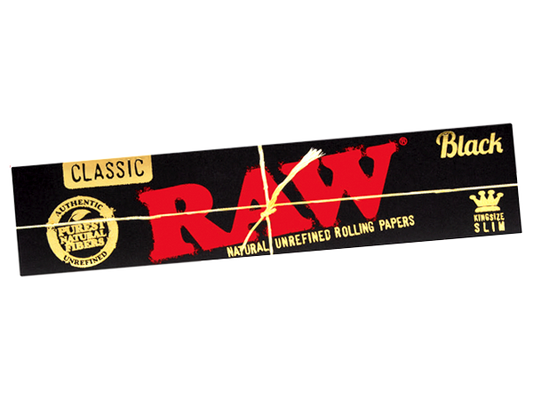 RAW Black Kingsize Slim Rolling Papers – 50 stk.